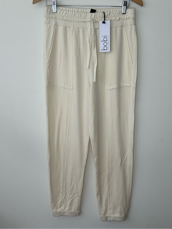 bobi Pants - Bobi Los Angeles Small Lounge Pants Wide Leg Sweat Pants Macadamia Cream New